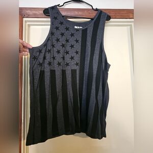 Men's Black/Gray Flag Tank